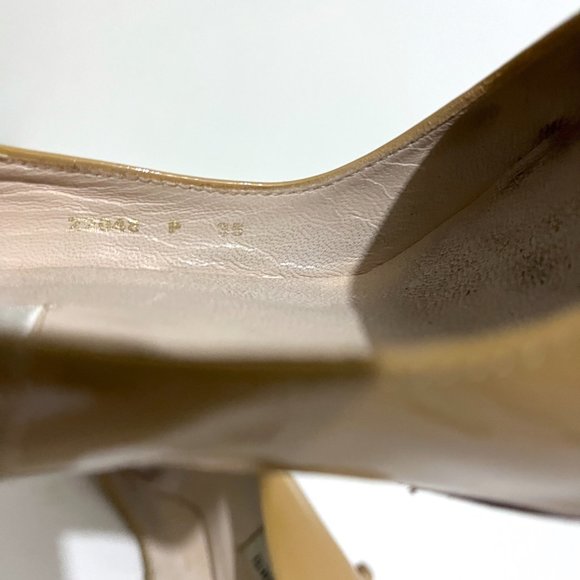 L.K. Bennett Shilo Taupe Patent Heels - Picture 12 of 13